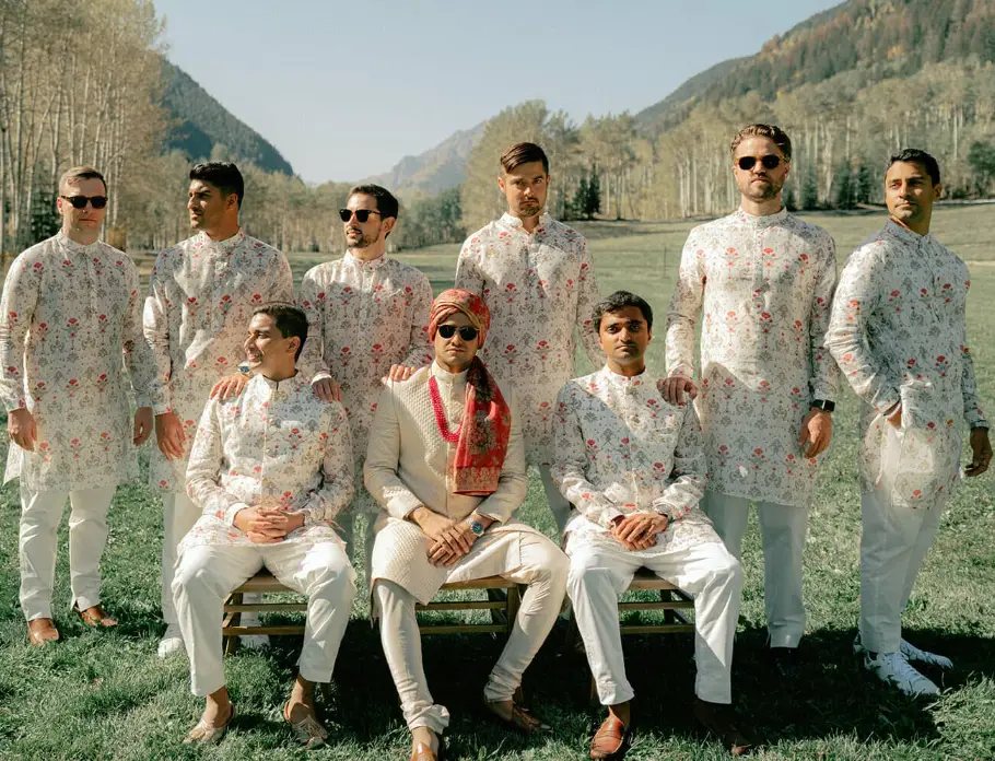 Groomsmen outfits tailored by Decent Tailor Ahmedabad